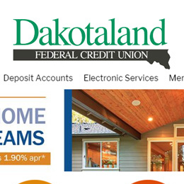 Dakotaland Federal Credit Union website